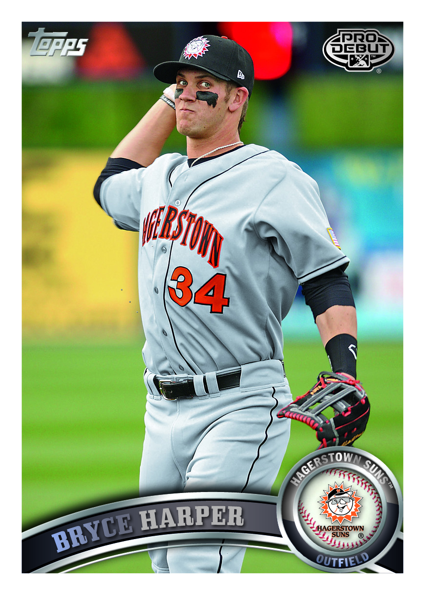 Charitybuzz: 2011 Topps Pro Debut Signed #196 Bryce Harper Rookie Card