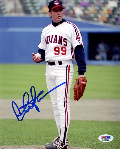 Charlie Sheen Ricky Vaughn Cleveland Indians Signed Autograph