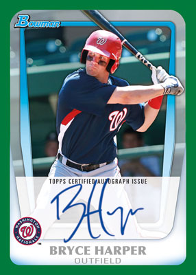 Bryce Harper Rookie 2011 Bowman Prospects Green #BP1 BGS 9.5 (9.5 9 9.5 9.5)