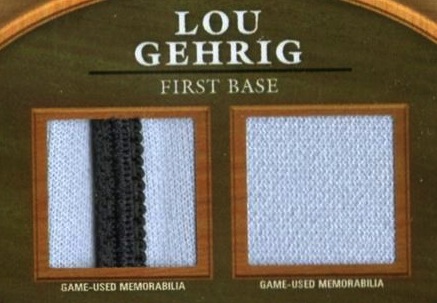 2004 Playoff Prime Cuts II Lou Gehrig Jersey and Bat Swatch Card