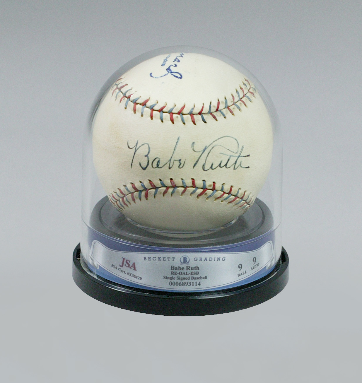 James Spence Authentication (JSA) Babe Ruth Original Autographed Baseball  MLB Balls for sale